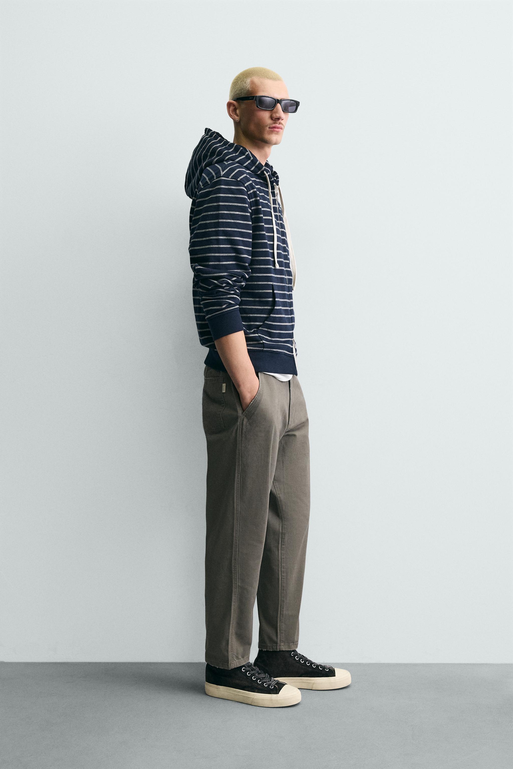WASHED TAPERED FIT PANTS